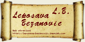 Leposava Bežanović vizit kartica